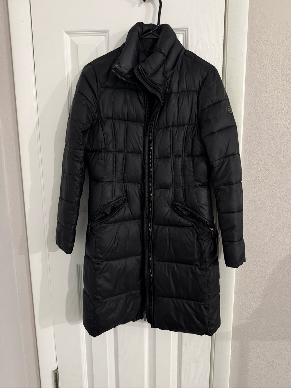 Michael Kors Black Long Quilted Puffer Coat